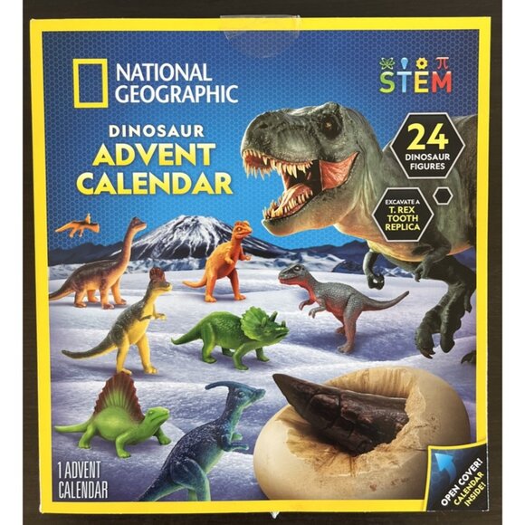 NIP National Geographic Dinosaur Advent Calendar Christmas STEM 24 Toys Holiday - Picture 1 of 1